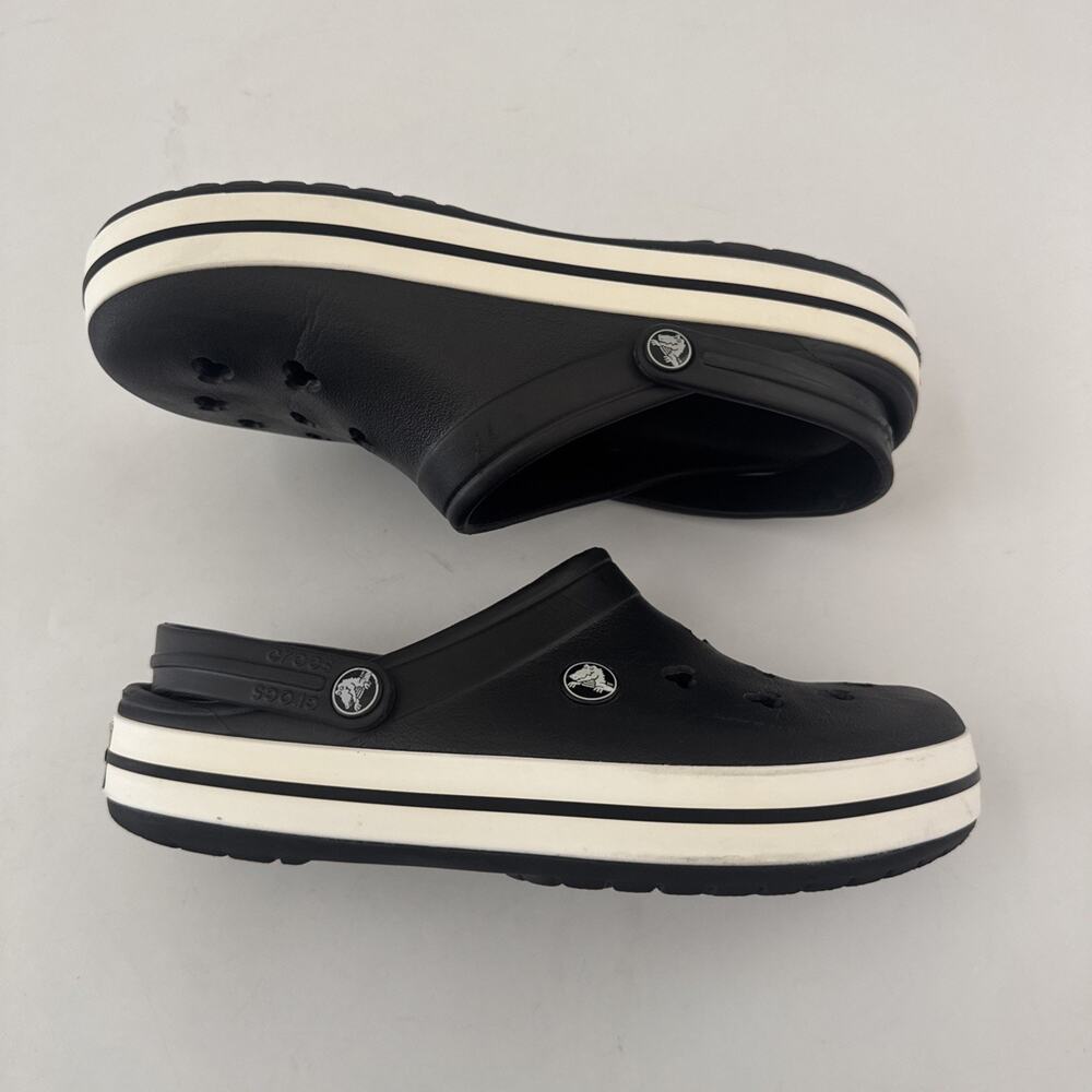 Disney Parks Crocs Mickey Mouse Ears Black Clogs Mens 6 Womens 8 - Picture 2 of 10